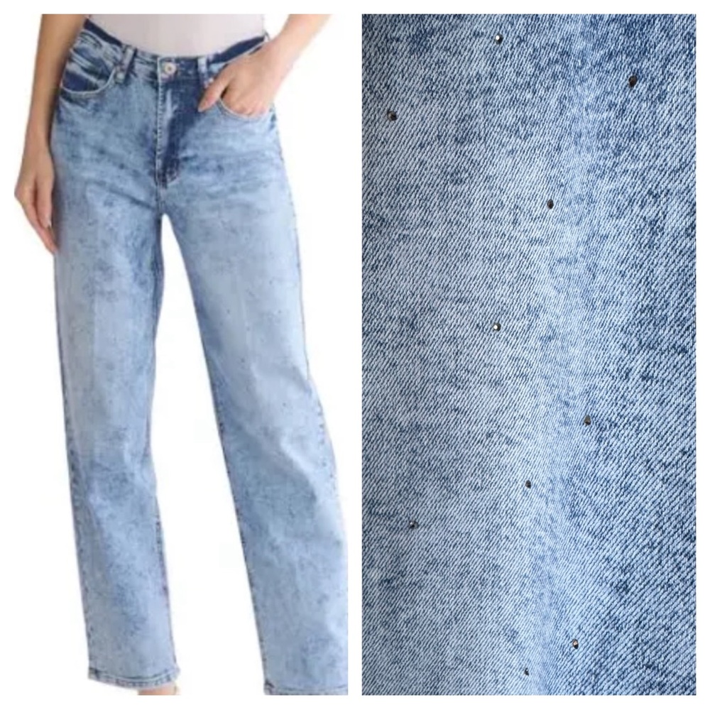 FLYING ANGEL SEQUIN BLUE DENIM JEANS SIZE 15